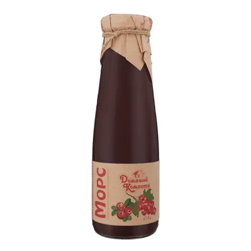 Напій безалкогольний негазований з червоної смородини та журавлини Морс Домашні Компоти с/пл 0.5л
