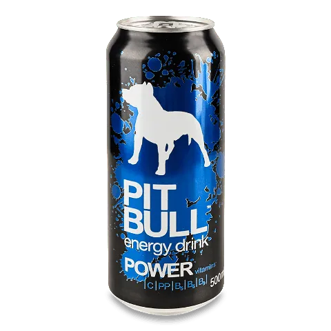 Напій енергетичний Pit Bull Power безалкогольний силовий газ з залізної банки, 500мл