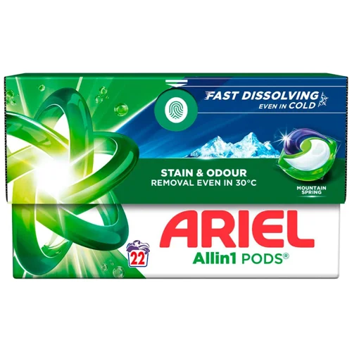 Капсули для прання Ariel Allin1 Pods Гірське джерело 22шт