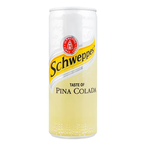 Напій безалкогольний сильногазований на ароматизаторах Pina Colada Schweppes з/б 250мл