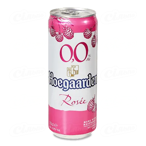 Пиво Hoegaarden Rosee світле безалкогольне зі смаком малини 0,33л