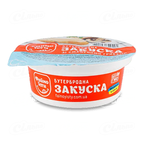 Закуска бутерброд Файно їсти зі смаженими грибами, 100г