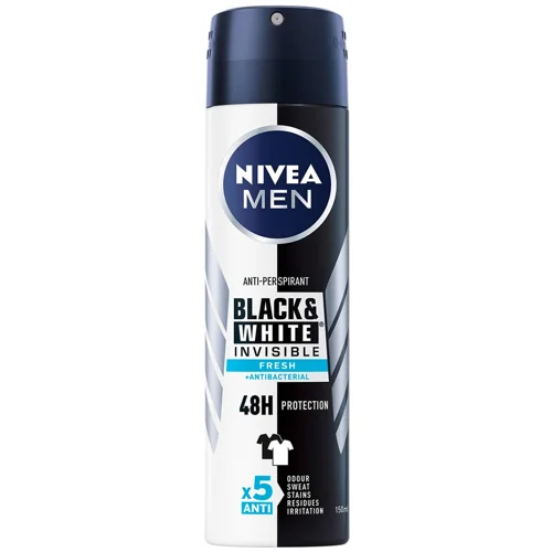 Антиперспірант аерозольний Nivea Men Fresh Невидимий для чорного і білого 150мл