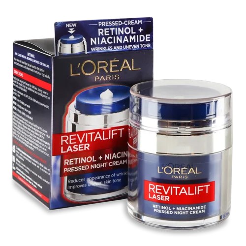 Крем для Обличчя Нічний з Ретинолом та Нікотинамідом Revitalift Laser L'oreal Paris, 50мл