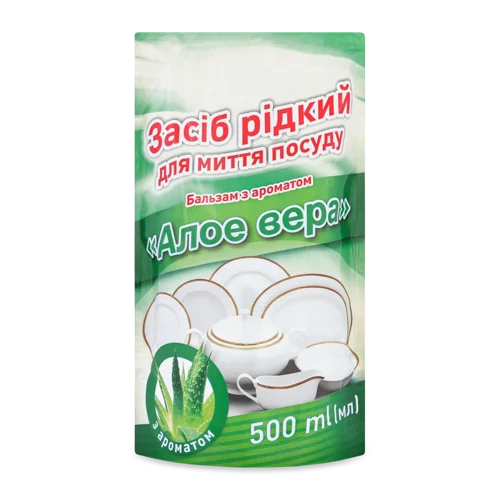 Засіб для миття посуду Алое 500 мл д/пак. з аром. в/ґ