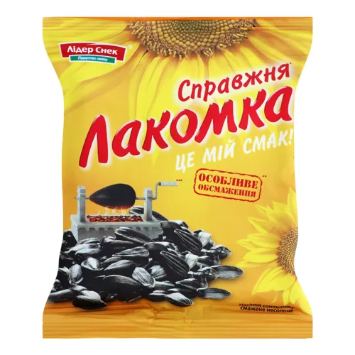 Насіння соняшнику смажене несолоне «Справжня Лакомка» 80г