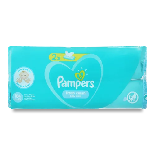 Вологі Серветки Для Дітей Fresh Clean Pampers 2х52шт, в/ґ