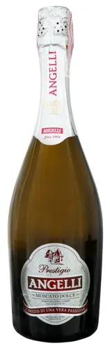 Вино ігристе 0.75л 10-13.5% біле мускатне солодке Moscato Dolce Angelli КЗШВ бут