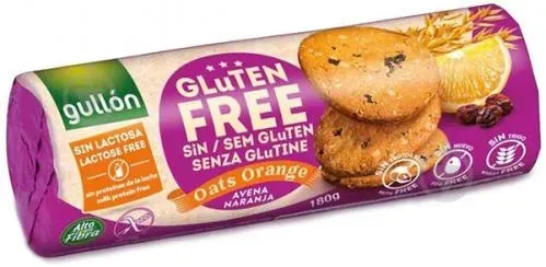 Печиво Gullon вівсяне «Апельсин» без глютена, 180г