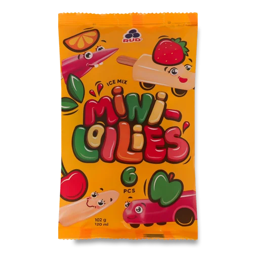 Морозиво Лід Мікс Вищого Ґатунку Mini-Lollies Rud, 6х17г