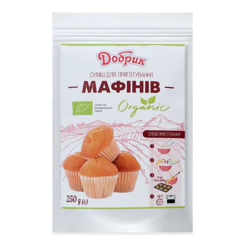 Суміш Для Приготування Мафінів Органічна, д/п 250г