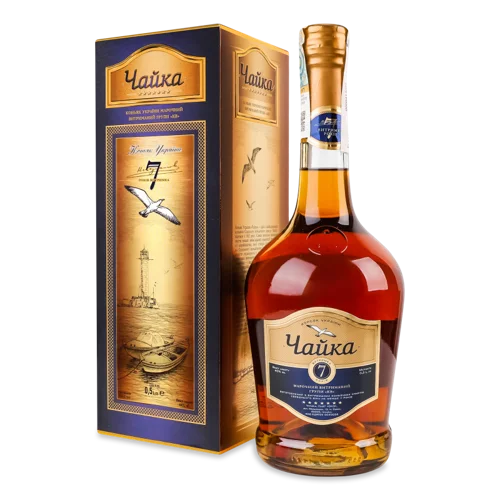 Коньяк Вищого Ґатунку 7 Років, 40% Алкоголю, Картонна Упаковка, 0.5 Л