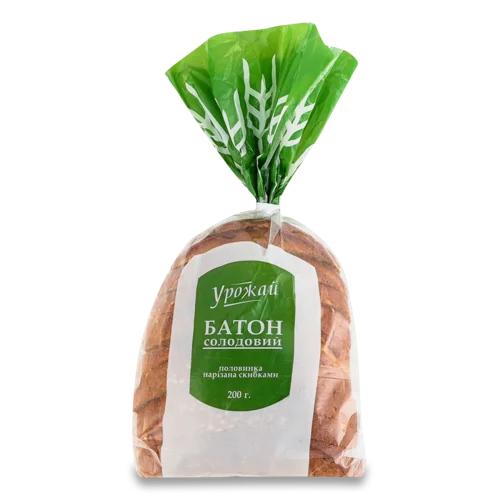 Батон Солодовий Вищого Ґатунку В Нарізці, 200г