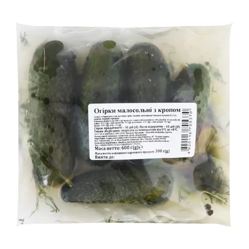 Огірки малосольні з кропом Чудова марка м/у 600г