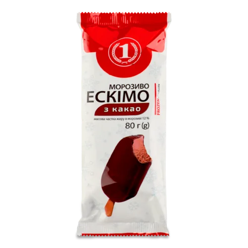 Ескімо Морозиво 12% В Кондитерській Глазурі З Какао, м/у 80г