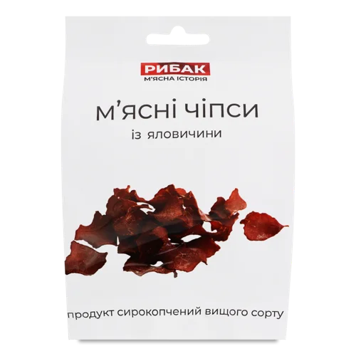 Чіпси З Яловичини Рибак Сирокопчені м/у, 60г