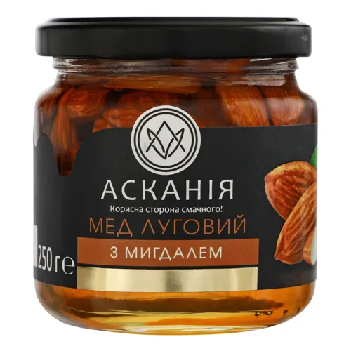 Мед натуральний квітковий луговий з мигдалем Асканія с/б 250г