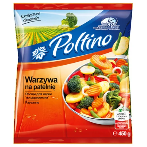 Суміш овочева Poltino Овочі для смаження по-селянськи швидкозаморожена 450г