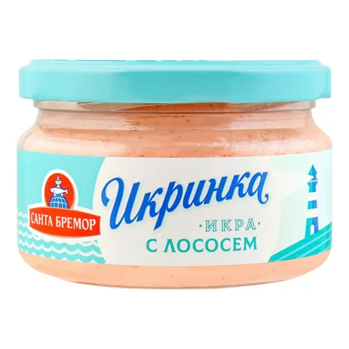 Виріб ікорний рибний з лососем Ікринка Санта Бремор с/б 160г