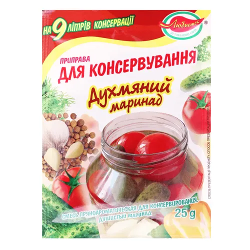 Приправа для консервування духмяний маринад Любисток м/у 25г