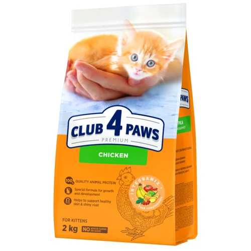 Корм сухий Club 4 Paws Premium з куркою для кошенят 2кг