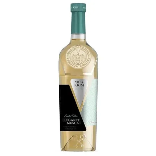 Вино Villa Krim Elegance Muscat біле напівсолодке 9-13% об скляна пляшка 0,75л