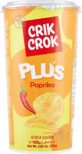 Чіпси Папріка 165г ТМ CRIK CROK