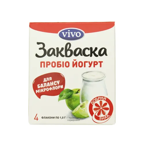 Закваска бактеріальна Vivo Пробіо йогурт 1г 4шт