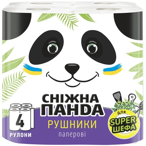 Рушники паперові Сніжна панда 4шт