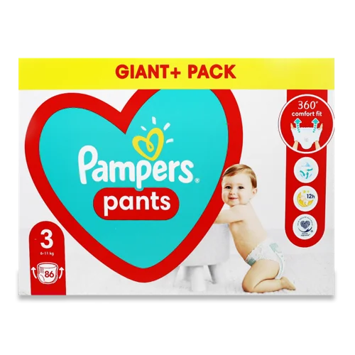 Дитячі Трусики-Підгузники Pampers, 6-11 кг, 86 шт, в/ґ