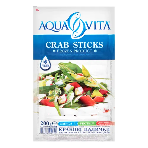 Палички крабові заморожені Aqua Vita вищого ґатунку 200г