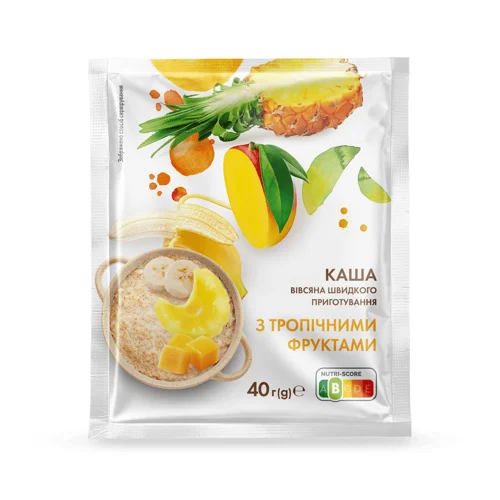 Каша вівсяна Премія з тропічними фруктами,40г