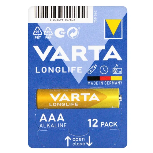 Елемент живлення ААA Varta лужний 12шт
