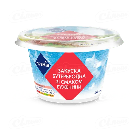 Закуска бутербродна «Премія»® зі смаком буженини, 180г