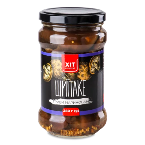 Гриби Мариновані Шиїтаке, Вищого Ґатунку, С/Б 280г