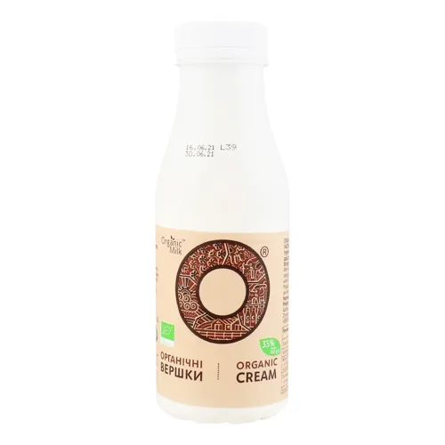 Вершки 35% питні органічні Organic Milk п/пл 300г