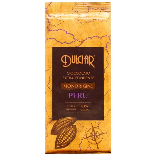 Шоколад чорний Dulciar Monorigine Peru екстра 81% 80г