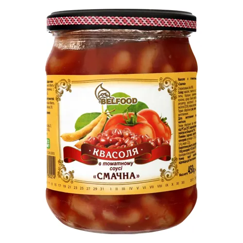 Квасоля в томатному соусі Смачна BelFood с/б 450г