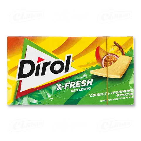 Гумка жувальна Dirol X-Fresh свіжість троп фруктів, 13,5г