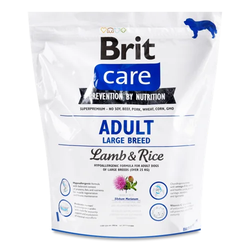 Корм Сухий Для Дорослих Собак Lamb&Rice Large Care Brit, д/п, 1 кг