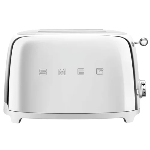 Тостер Smeg 50х електричний на 2 тости срібний