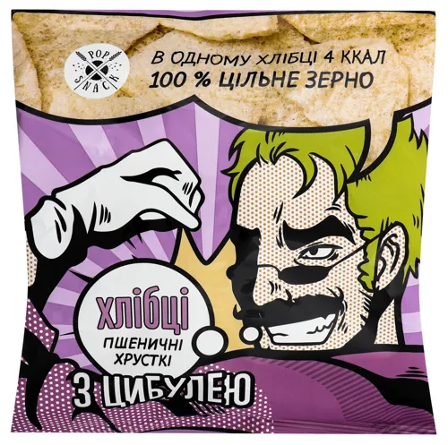 Хлібці хрусткі пшеничні з цибулею Pop Snack м/у 30г
