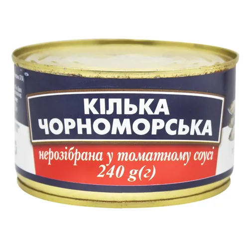 Кілька Чорноморська нерозібрана в томатному соусі 240г