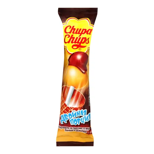 Карамель зі смаком ванілі і шоколаду Подвійна порція Chupa Chups м/у 16.8г