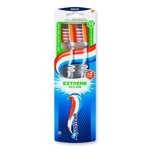 Зубна Щітка Medium Extreme Clean Aquafresh, 2 шт