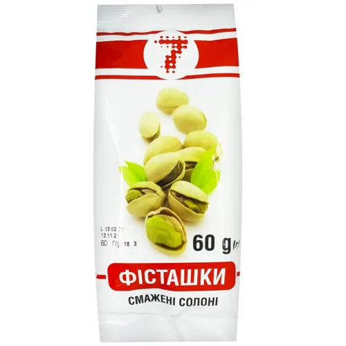 Фісташки Українська Зірка солоні 60г