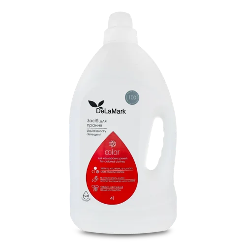 Засіб Мийний Для Прання Концентрований Безфосфатний Color DeLaMark, 4л