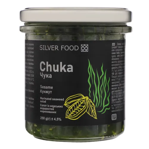 Салат із морських водоростей маринованих з кунжутом Чука Silver Food с/б 250г