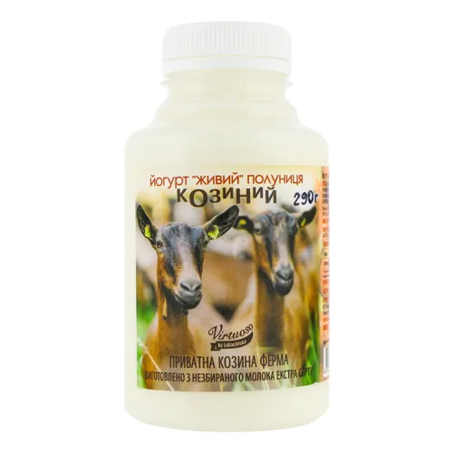 Йогурт 3% козиний Живий Полуниця Virtuoso by Lukachivka 290г