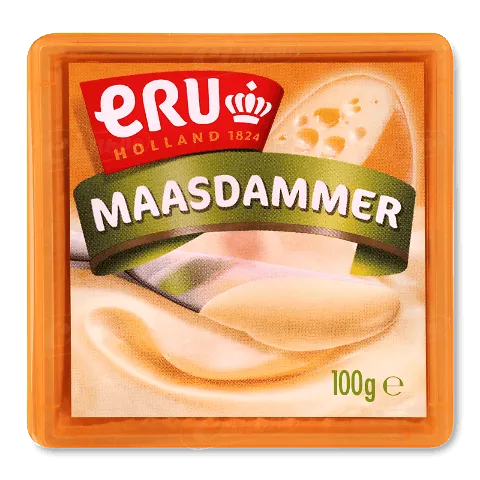 Сир плавлений Eru Maasdammer вершковий 45%, 100г
